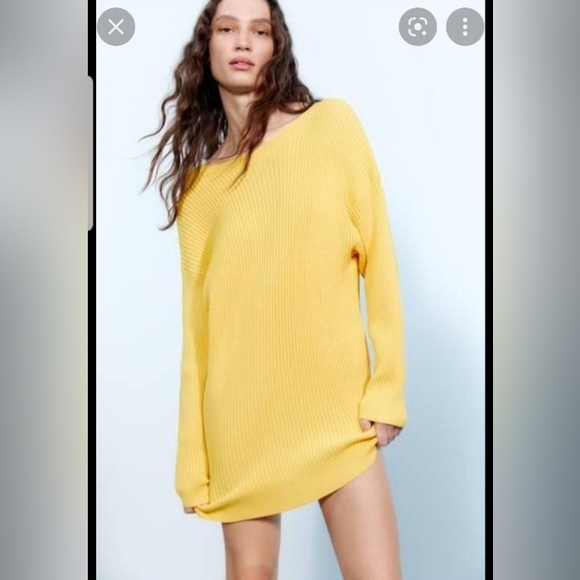 NWT. Zara yellow knit sweater. - Picture 1 of 16